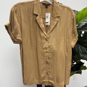 Banana Republic Tan Collared Blouse